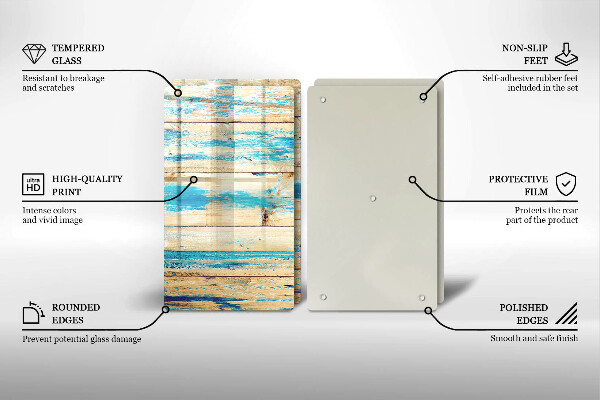 Tocător de bucătărie Scânduri retro din lemn