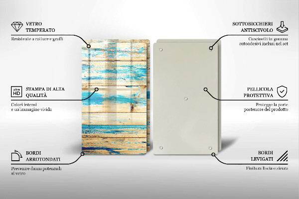 Tocător de bucătărie Scânduri retro din lemn