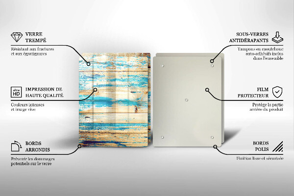 Tocător de bucătărie Scânduri retro din lemn