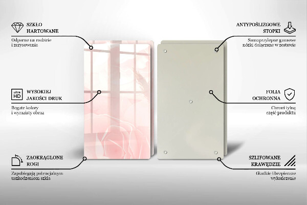 Tocător de bucătărie Fundal de trandafiri pastel