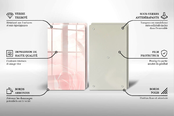 Tocător de bucătărie Fundal de trandafiri pastel