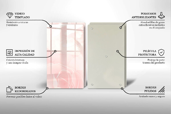 Tocător de bucătărie Fundal de trandafiri pastel