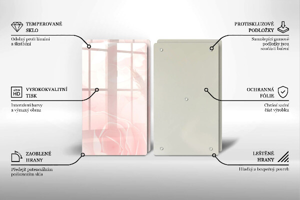 Tocător de bucătărie Fundal de trandafiri pastel