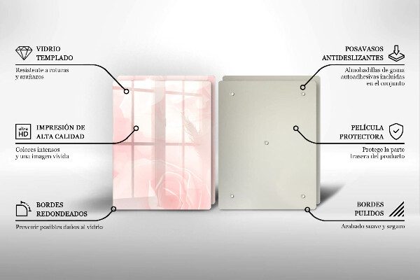 Tocător de bucătărie Fundal de trandafiri pastel