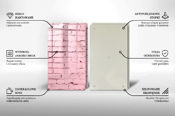 Tocător de bucătărie Perete de cărămidă pastel