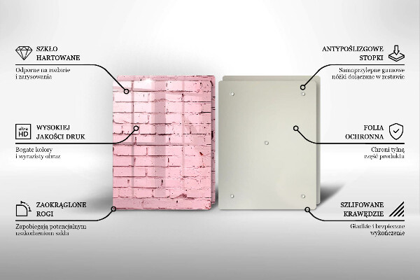 Tocător de bucătărie Perete de cărămidă pastel