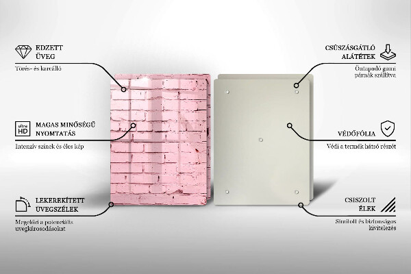 Tocător de bucătărie Perete de cărămidă pastel