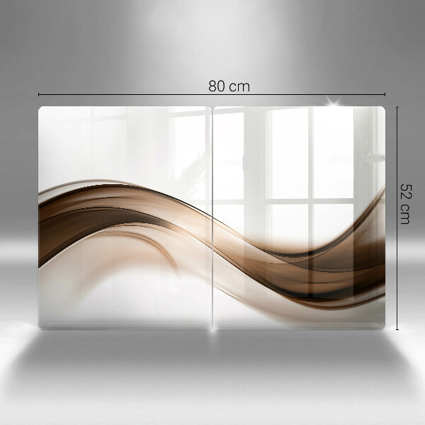 Tocător de bucătărie Linii maro abstracte