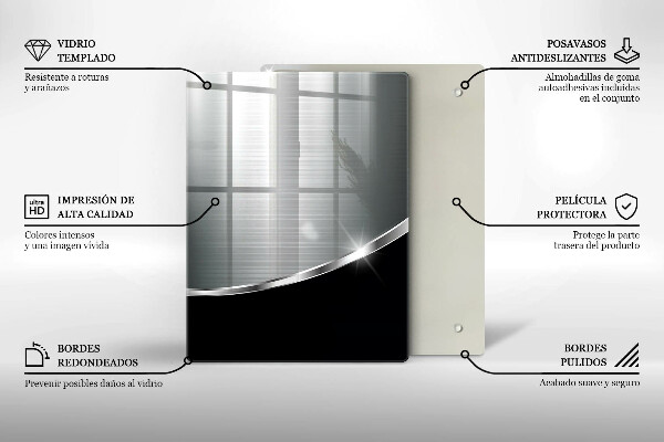 Tocător din sticlă Culoarea albastra