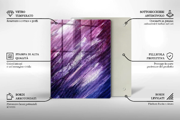 Tocător din sticlă Culoare gri