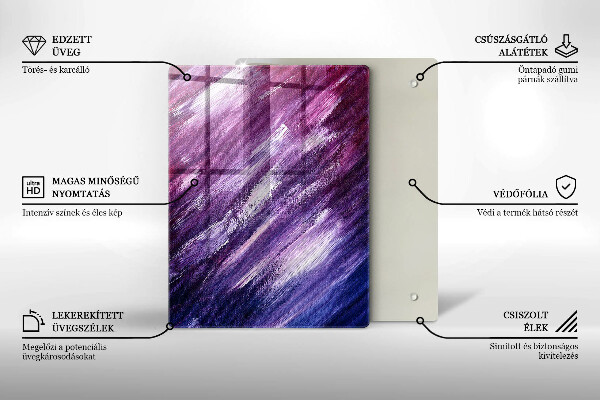 Tocător din sticlă Culoare gri