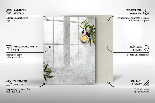 Tocător din sticlă Culoarea verde