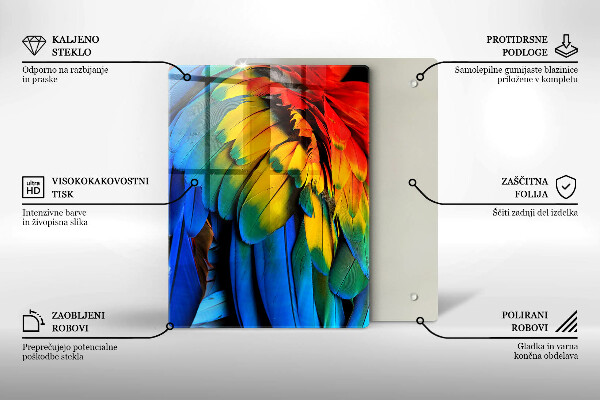 Tocător din sticlă Albastru marin