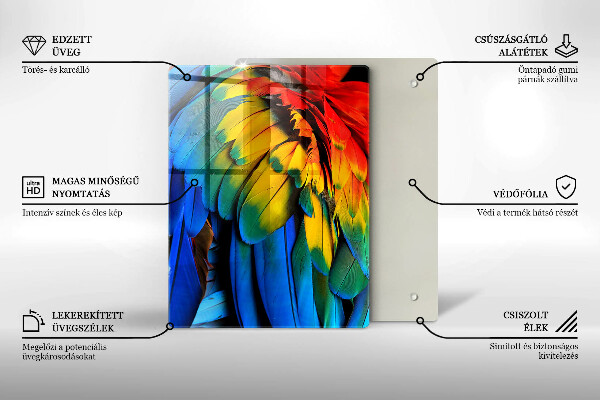 Tocător din sticlă Albastru marin