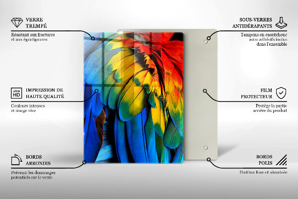 Tocător din sticlă Albastru marin