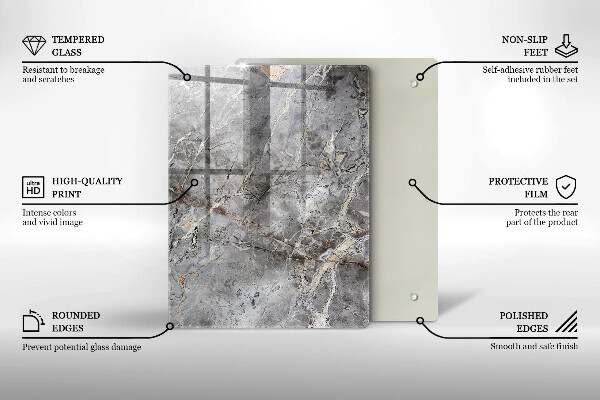 Tocător din sticlă Culoarea albastra
