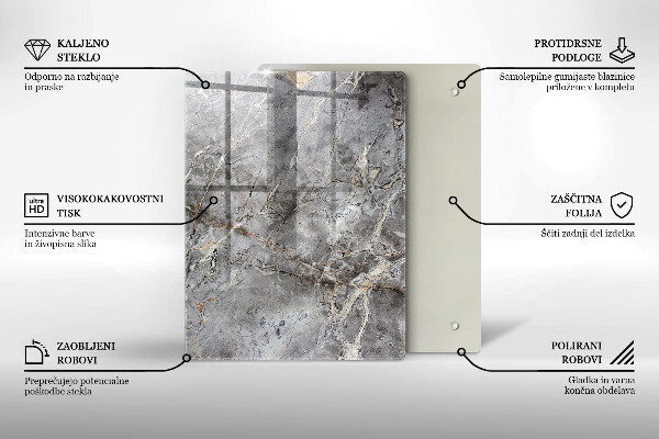 Tocător din sticlă Culoarea albastra