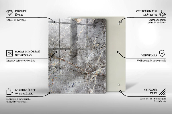 Tocător din sticlă Culoarea albastra