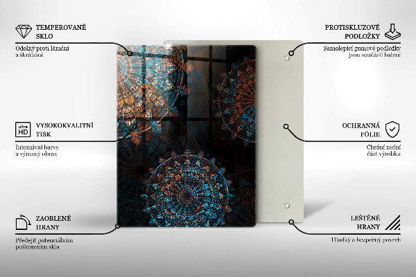 Tocător din sticlă Culoare neagra