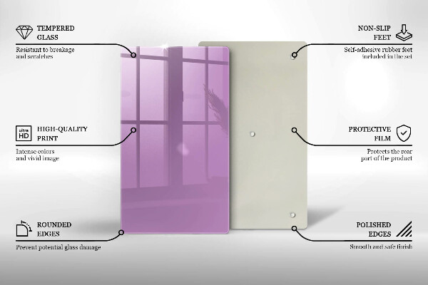 Tocător din sticlă Culoare violet