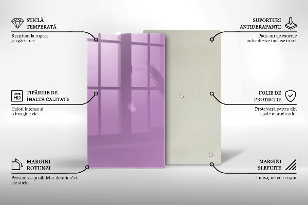 Tocător din sticlă Culoare violet