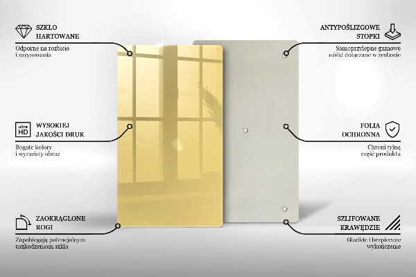 Tocător din sticlă Galben