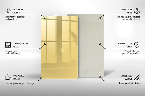 Tocător din sticlă Galben