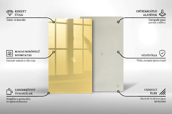 Tocător din sticlă Galben