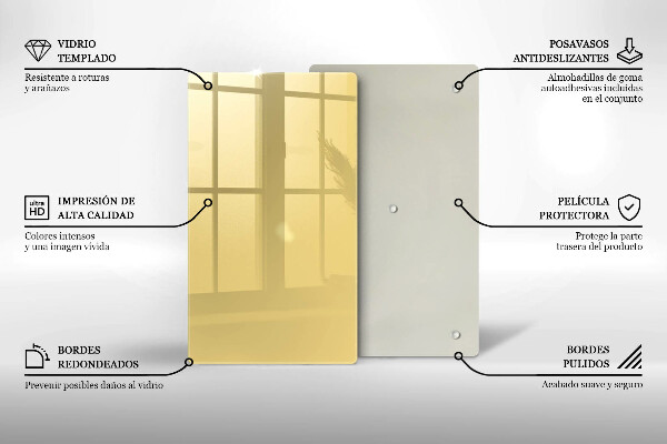 Tocător din sticlă Galben