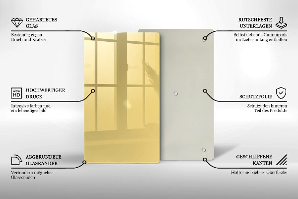 Tocător din sticlă Galben