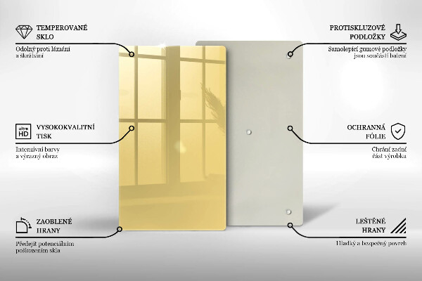 Tocător din sticlă Galben