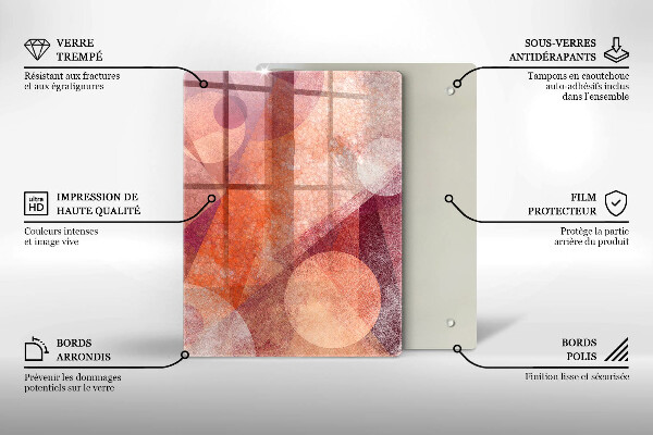 Tocător din sticlă culoare portocalie