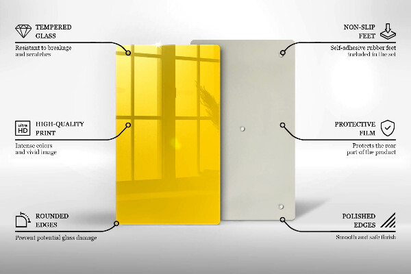 Tocător din sticlă Galben