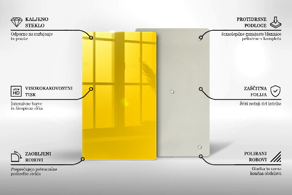 Tocător din sticlă Galben