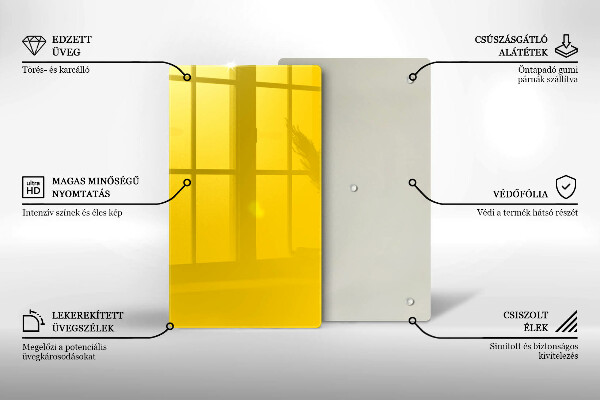 Tocător din sticlă Galben