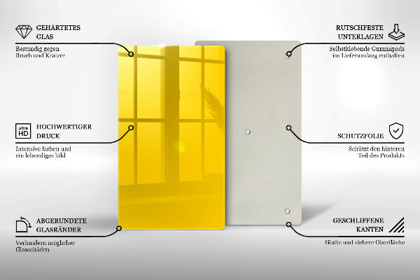Tocător din sticlă Galben