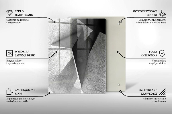 Tocător din sticlă Textura lemnului