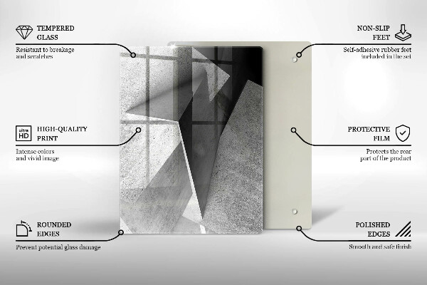 Tocător din sticlă Textura lemnului