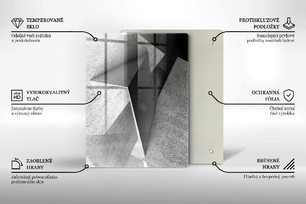 Tocător din sticlă Textura lemnului