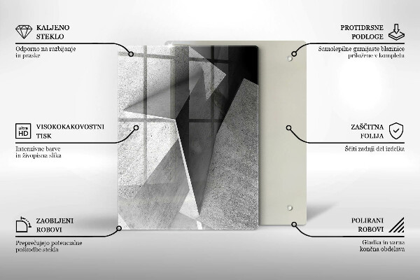 Tocător din sticlă Textura lemnului