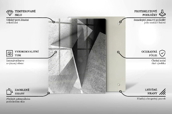 Tocător din sticlă Textura lemnului
