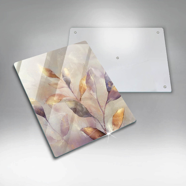 Tocător de bucătărie Frunze boho pictate