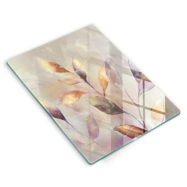 Tocător de bucătărie Frunze boho pictate