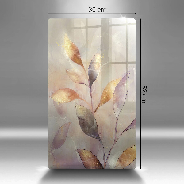 Tocător de bucătărie Frunze boho pictate