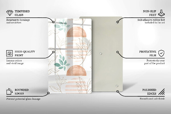 Tocător de bucătărie Model de frunze Boho