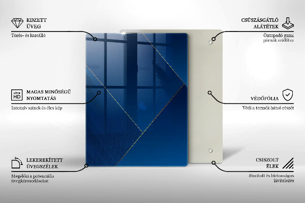Tocător din sticlă Elemente geometrice