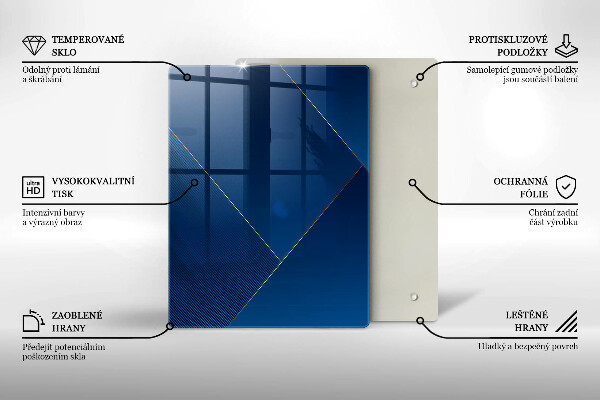 Tocător din sticlă Elemente geometrice