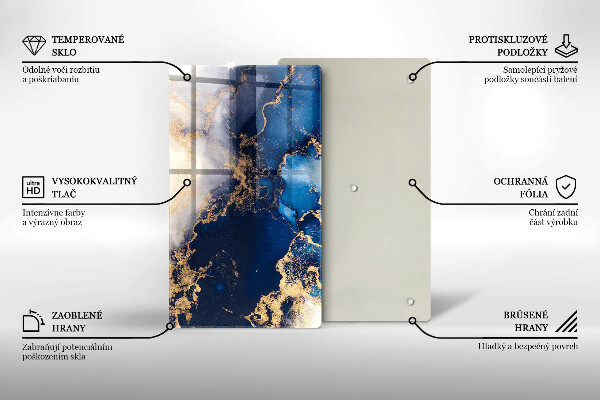 Tocător din sticlă Fundal elegant și auriu