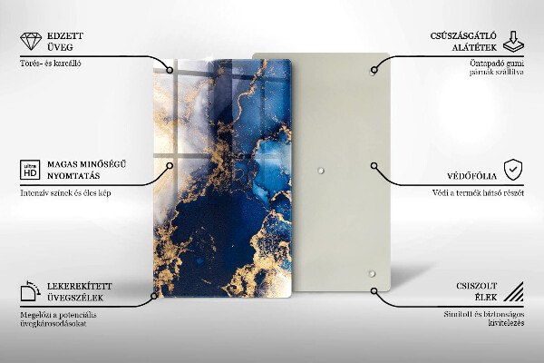 Tocător din sticlă Fundal elegant și auriu