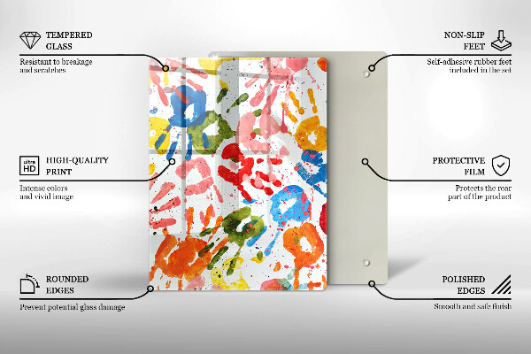 Tocător din sticlă Fundal elegant și auriu